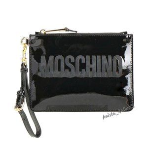 Moschino Patent Leather Wristlet Bag